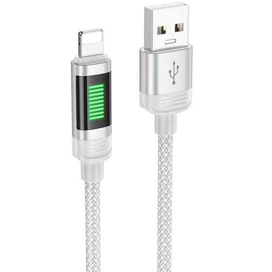 Дата кабель Hoco U126 Lantern 2.4A USB to Lightning (1.2m) Херсон