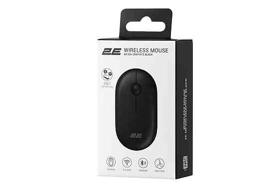 Мышь компьютерная безпроводная 2Е Silent WL BT Graphite black 2E-MF300WBK черная Київ