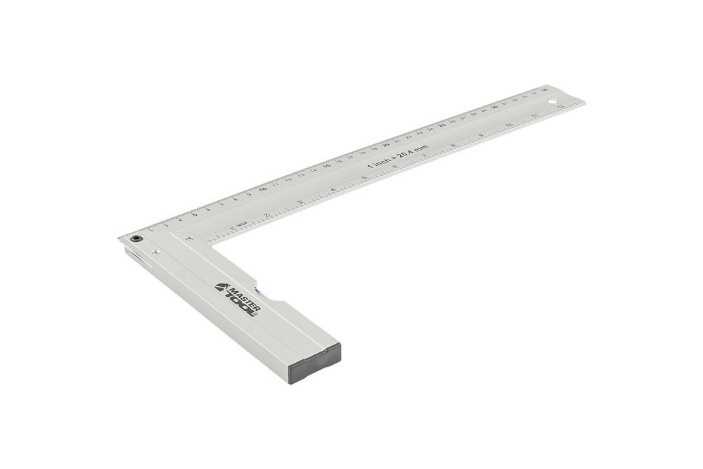 Угольник строительный алюминиевый MASTERTOOL 350 мм ручка Al с капсулой 0,5 мм/1м 30-4350 Харьков - изображение 2