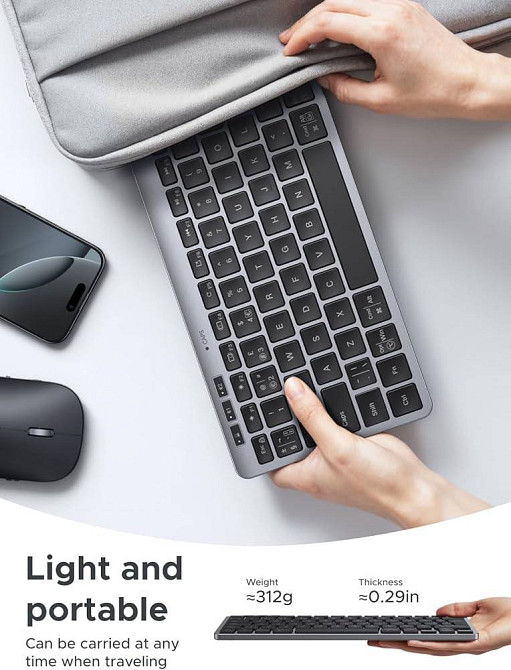 Бездротова багаторежимна клавіатура Ugreen K551 - це тонка портативна клавіатура Днепр - изображение 6
