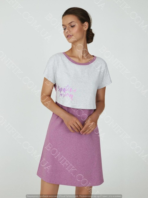 Женская ночная сорочка для кормящих и беременных мам "Peony" (арт. LDK 120/04/01) Кривий Ріг - зображення 2