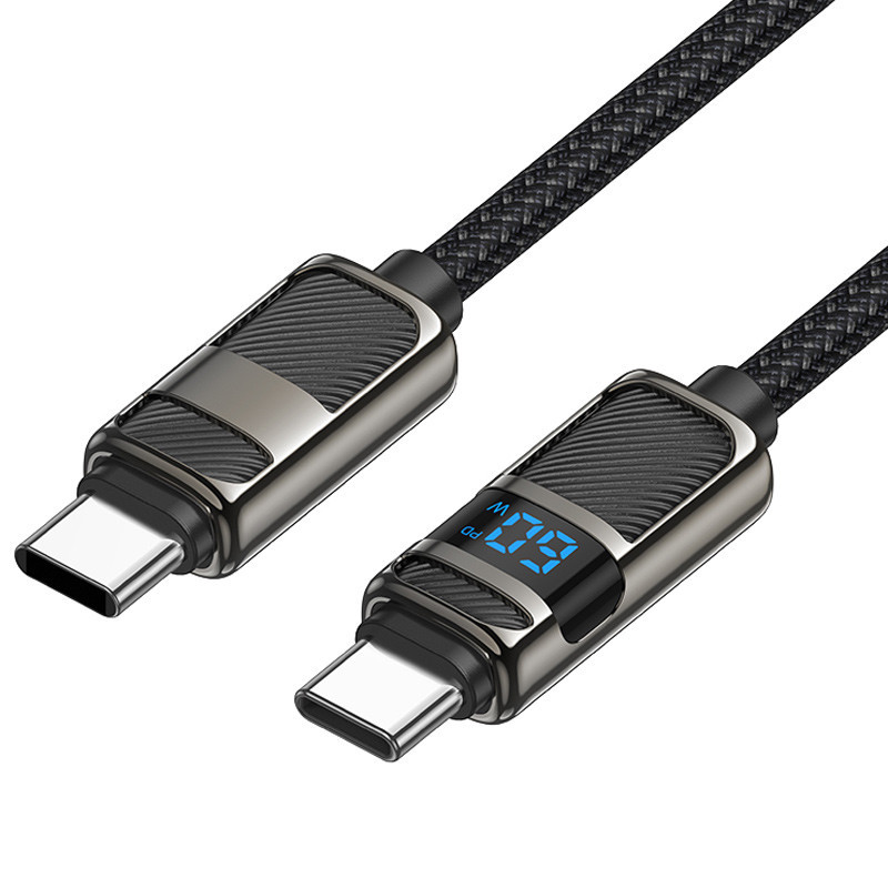 Дата кабель Hoco U137 Line with display Type-C to Type-C 60W (1.2m) Херсон - изображение 2