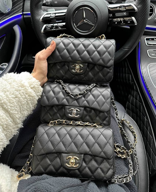 сумка маленька через плече чорна Люксова кросс-боді Chanel 1,55 / шанель GB0017 Винница - изображение 1