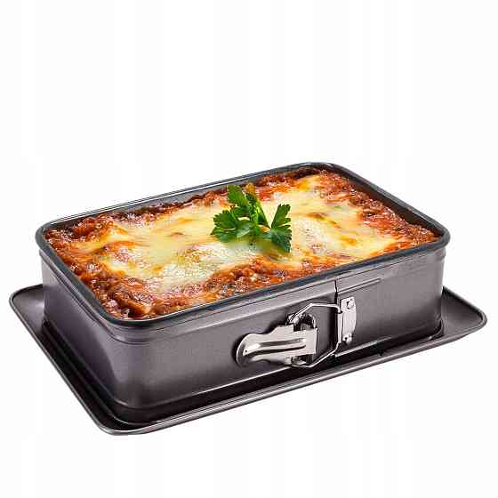 Форма для запекания Kamille 31.5*22.5*8см из углеродистой стали прямоугольная серая КМ6041 Одеса