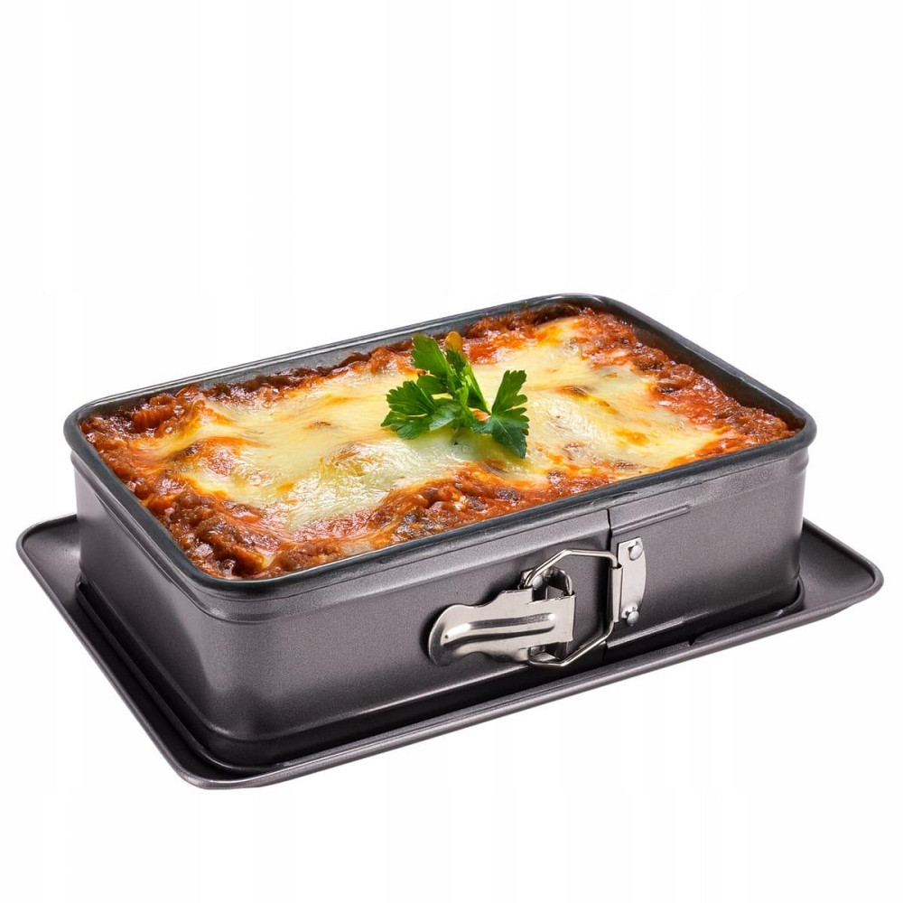 Форма для запекания Kamille 31.5*22.5*8см из углеродистой стали прямоугольная серая КМ6041 Одеса - зображення 3