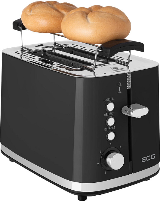 Тостер ECG ST 2766 Vintage Nero 925 Вт черный Київ - зображення 3