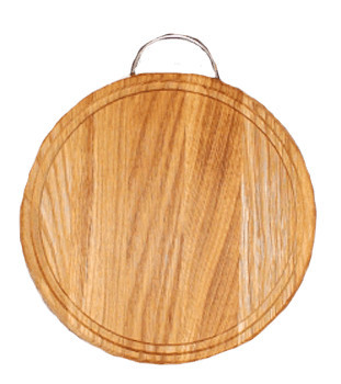 Дошка обробна з кільцем Дерево Карпат Д-8-Дуб 25 см Київ - зображення 1