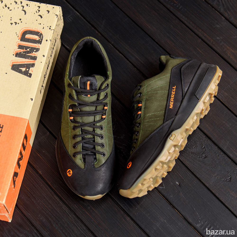 Мужские кожаные кроссовки MERRELL Green Киев - изображение 10