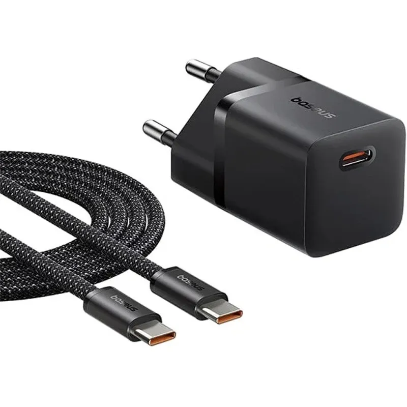 СЗУ Baseus GaN5 Fast Charger (mini) PD25W (1USB-C) + кабель Type-C to Type-C (P10110909113) Херсон - зображення 5