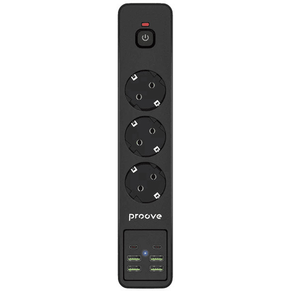 Фільтр живлення Proove Power Strip P-03 (3 розетки + 4 USB + 2 Type-C) 2m Black (PSP342420001) Харків - зображення 1