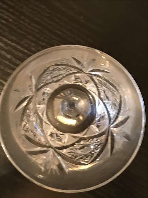 Набоp из 6 фужеров богемского хрусталя ручной резки. Дніпро - зображення 2