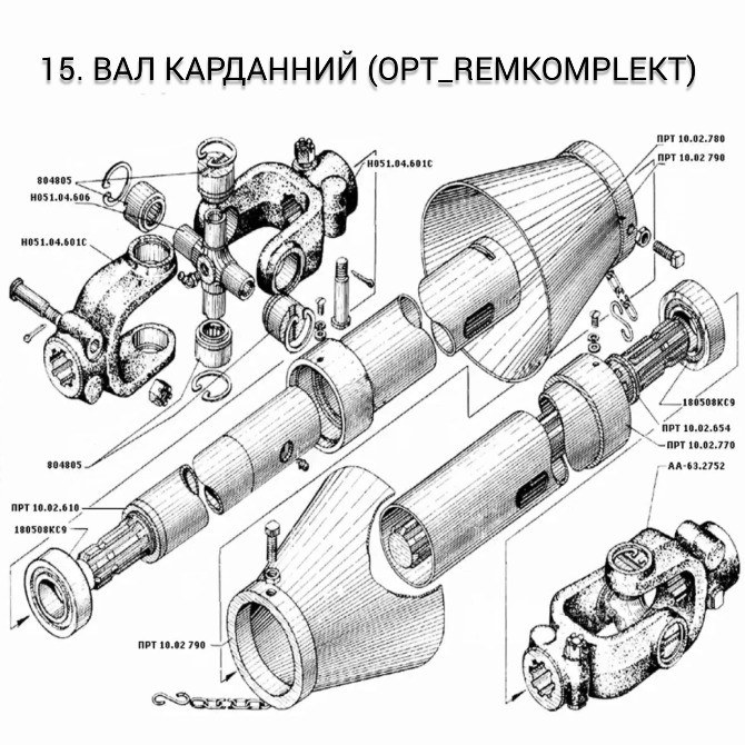 Вал карданний ПРТ-10, ПРТ-7, ПРТ-16. Вал карданний ПИМ-40 #прт7 #прт10 #пим40 Дніпро - зображення 3