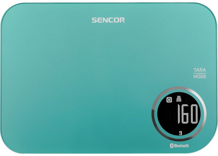 Весы кухонные Sencor SKS7071GR 5 кг бирюзовые Київ - зображення 1