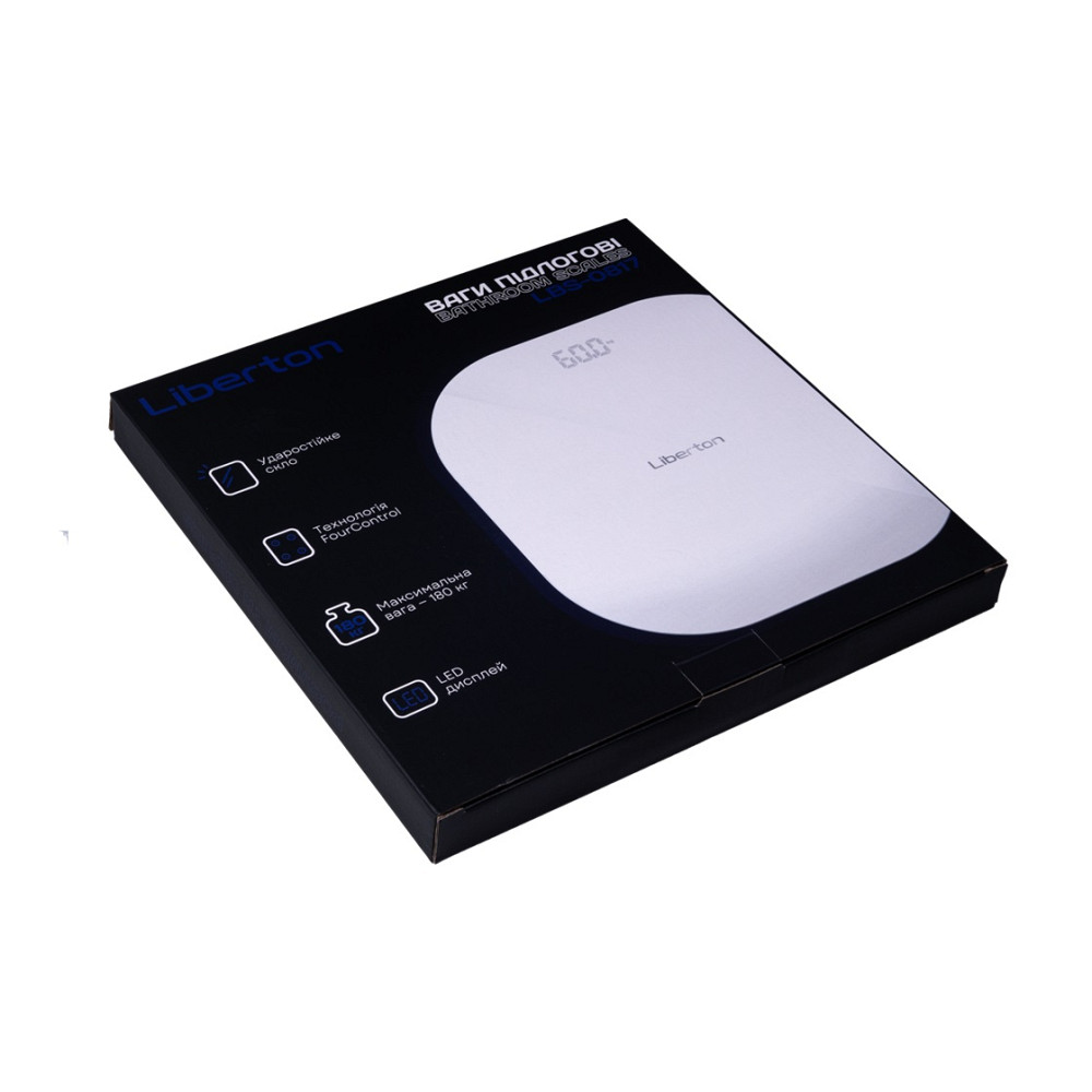 Весы напольные Liberton LBS-0817 180 кг белые Київ - зображення 6