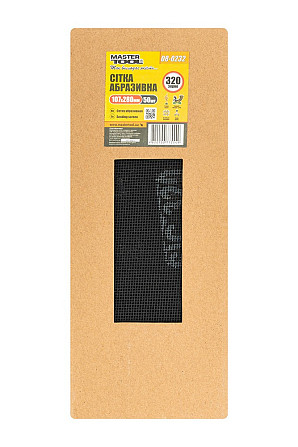 Сетка абразивная MASTERTOOL зерно 320 107х280 мм 50 шт 08-0232PC Харків - зображення 3