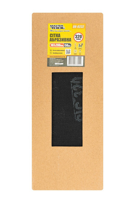 Сетка абразивная MASTERTOOL зерно 320 107х280 мм 50 шт 08-0232PC Харьков - изображение 3