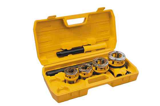 Клуп трубный для нарезания резьбы MASTERTOOL BSPT набор 4 шт ½"/¾"/1"/1¼" 14-1403 Харьков