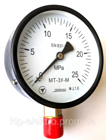 Манометр МТ-3У-М от 0 до 25 МПа (250 кгс/см2) - аналог МП3-У, ДМ 05100, МТП-100, ОБМ1-100, ДМ 05-МП- Київ