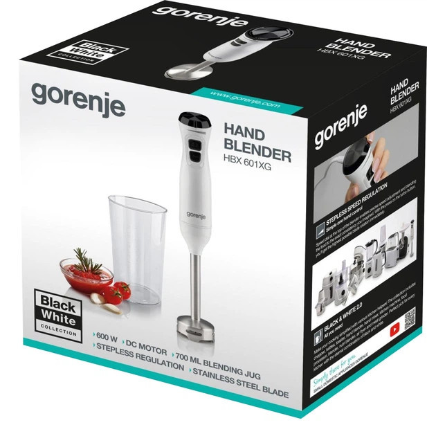 Блендер погружной Gorenje HBX601XG 600 Вт белый Київ - зображення 5