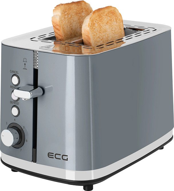 Тостер ECG ST 2766 Vintage Scuro 925 Вт серый Киев - изображение 4
