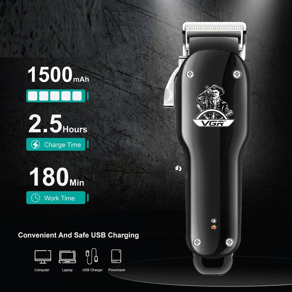 Машинка для стрижки аккумуляторная VGR V-679 BLACK 5 Вт черная Киев - изображение 5