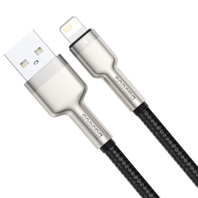 Дата кабель Baseus Cafule Metal USB to Lightning 2.4A (2m) (CALJK-B0) Херсон - изображение 4