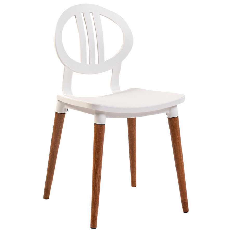 Стілець пластиковий Турин білий Дніпро - зображення 1