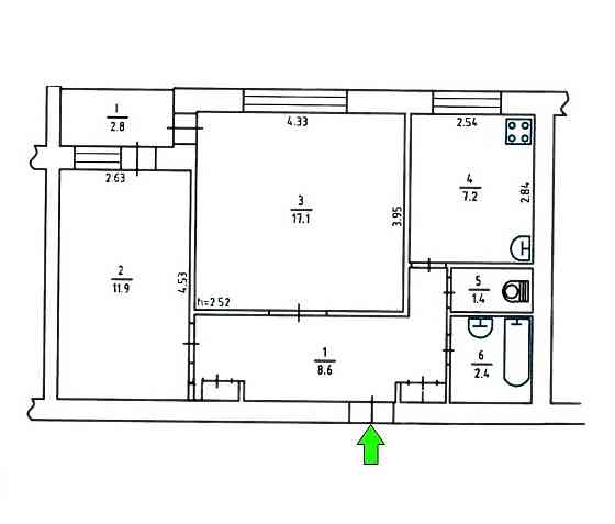 продажа 2-к квартира Киев, Святошинский, 64000 $ Киев
