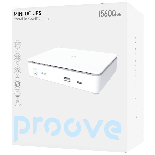 Портативне джерело живлення Proove Mini DC UPS 15600mAh White (UPSP15600102) (Код товару:39032) Харків - зображення 5