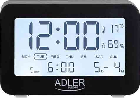Термогигрометр Adler AD 1196 Black 15х17х23 см черный Київ