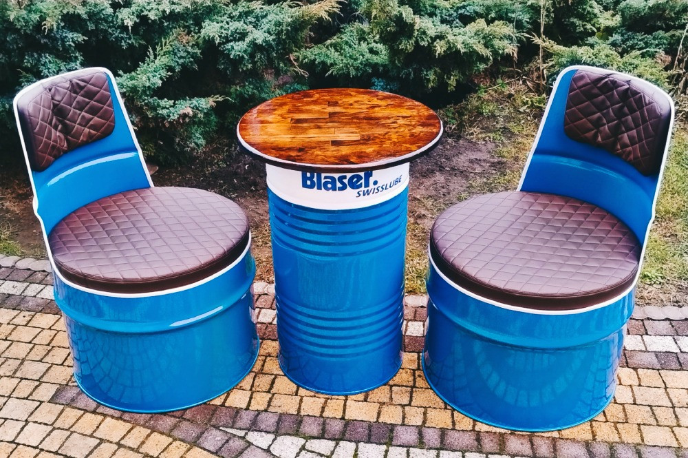 Крісло з металевої бочки з вашим логотипом | Дизайнерські лофт крісла з бочок Киев - изображение 7