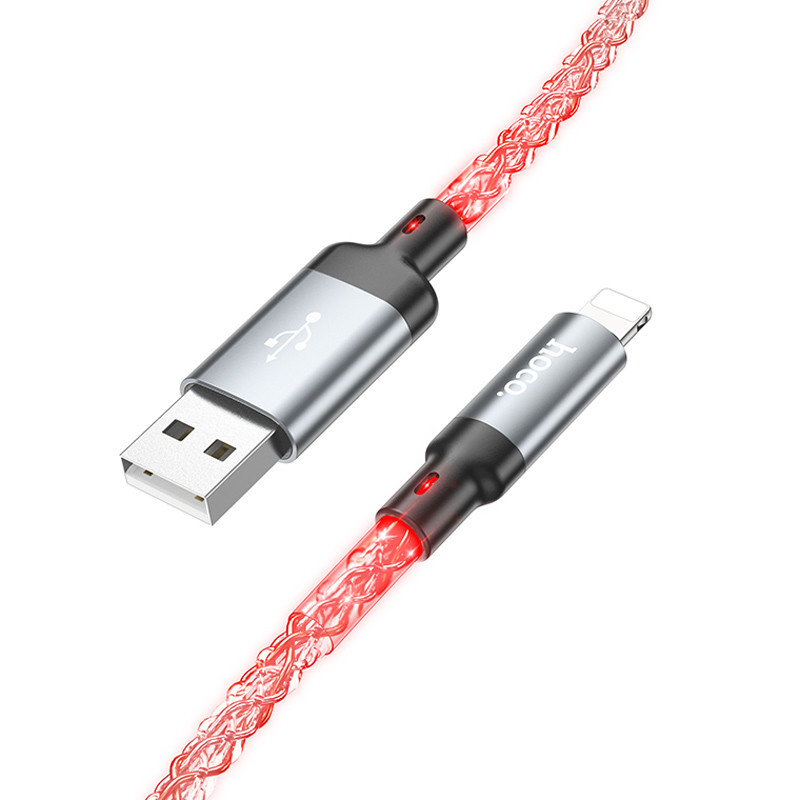 Дата кабель Hoco U112 Shine 2.4A USB to Lightning (1m) Херсон - зображення 2