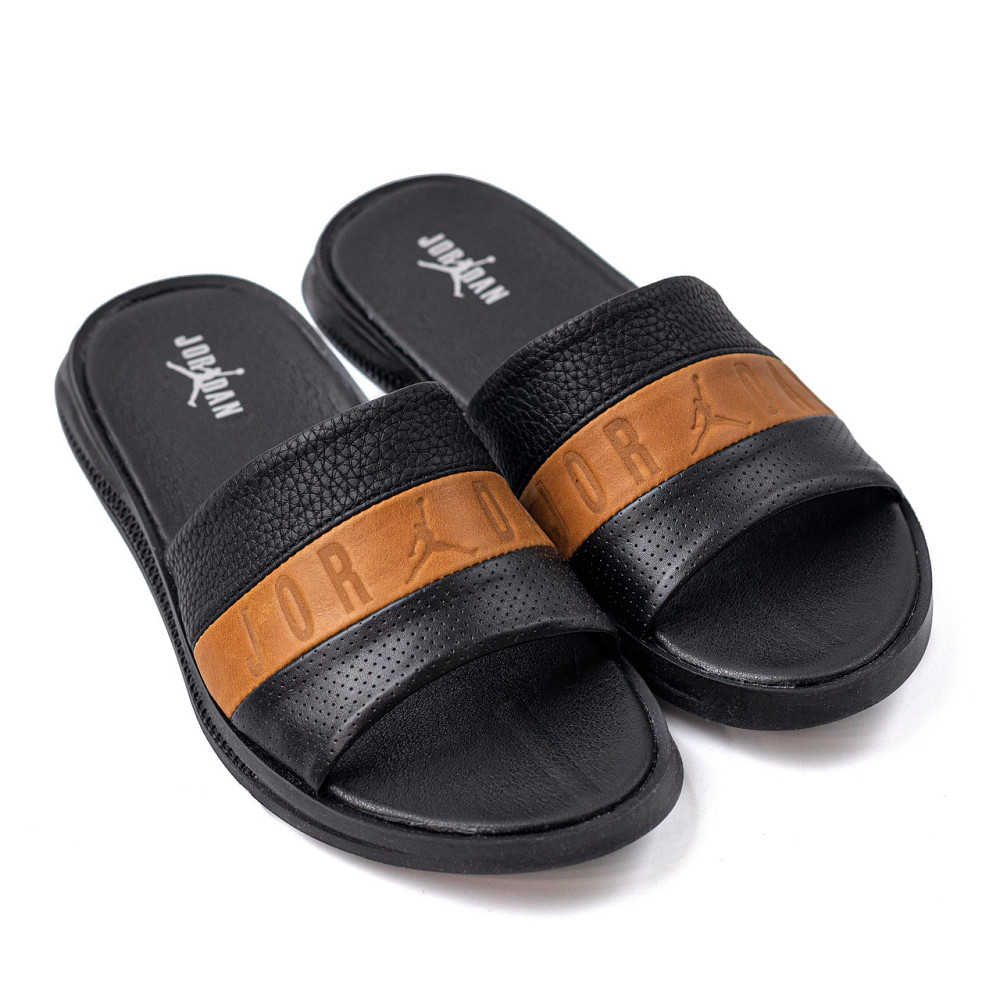 Мужские кожаные  летние шлепанцы-сланцы Jordan Київ - зображення 4