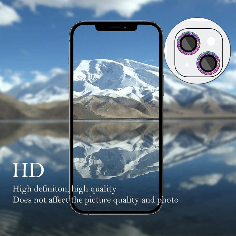 Защитное стекло Metal Shine на камеру (в упак.) для Apple iPhone 14 (6.1") / 14 Plus (6.7") Херсон - зображення 3