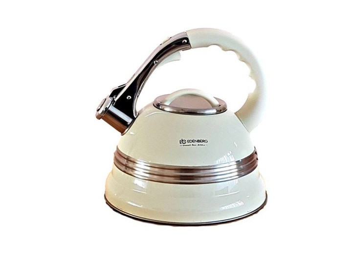 Чайник із свистком Edenberg EB-1958-Cream 3 л кремовий Київ - зображення 1