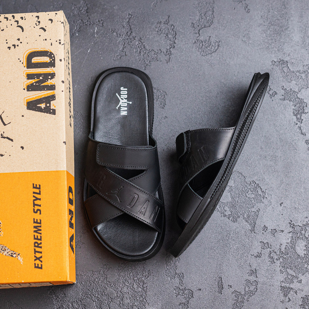 Мужские кожаные  летние шлепанцы-сланцы Jordan Київ - зображення 10