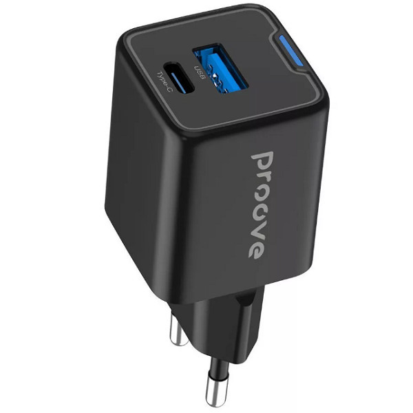 Мережевий зарядний пристрій Proove Pocket GaN Plus 25W (Type-C + USB) Black (WCPG25111201) (Код това Харьков - изображение 1