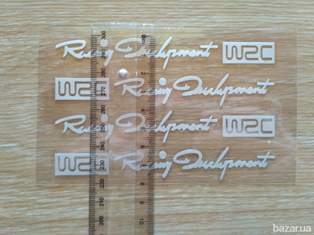 Наклейки на ручки WRC Белые номер 3,диски, дворники машины светоотражающая Бориспіль - зображення 6