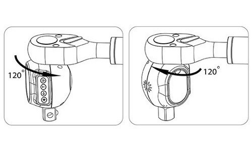 Адаптер динамометрический цифровой двустороннего действия TOPTUL 3/8" 27-135Nm DTA-135N Харків - зображення 3