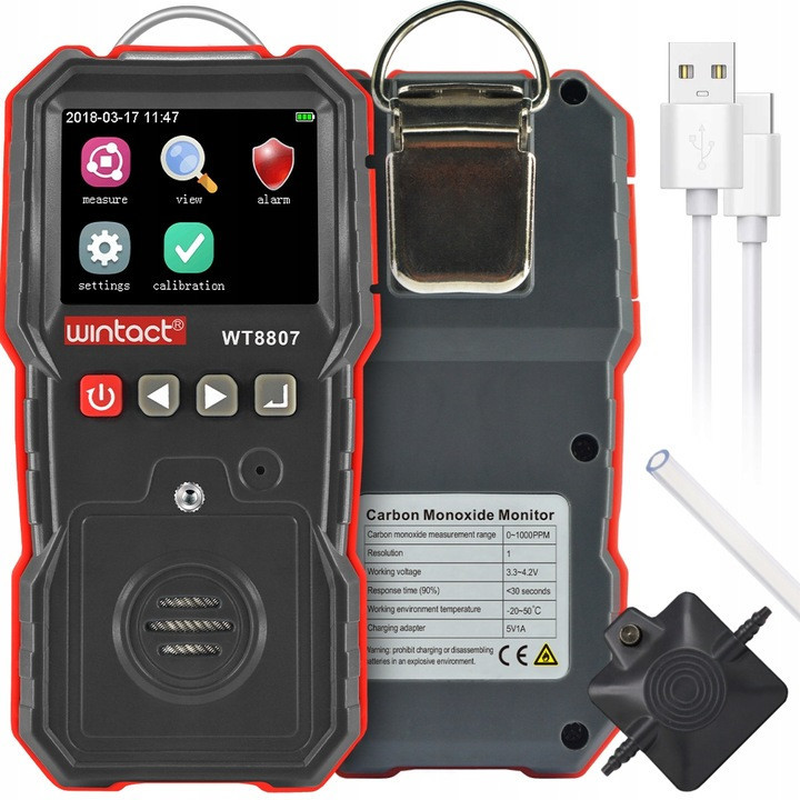 Газоанализатор углекислого газа CO2 (0-10000 μmol/mol) WINTACT WT8807 Харків - зображення 5