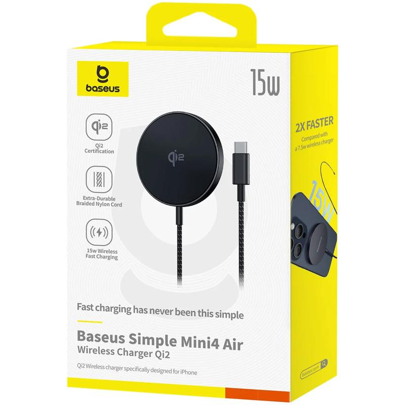 БЗУ Baseus Simple Mini4 Air Magnetic Qi2 15W (P102782) Херсон - изображение 2