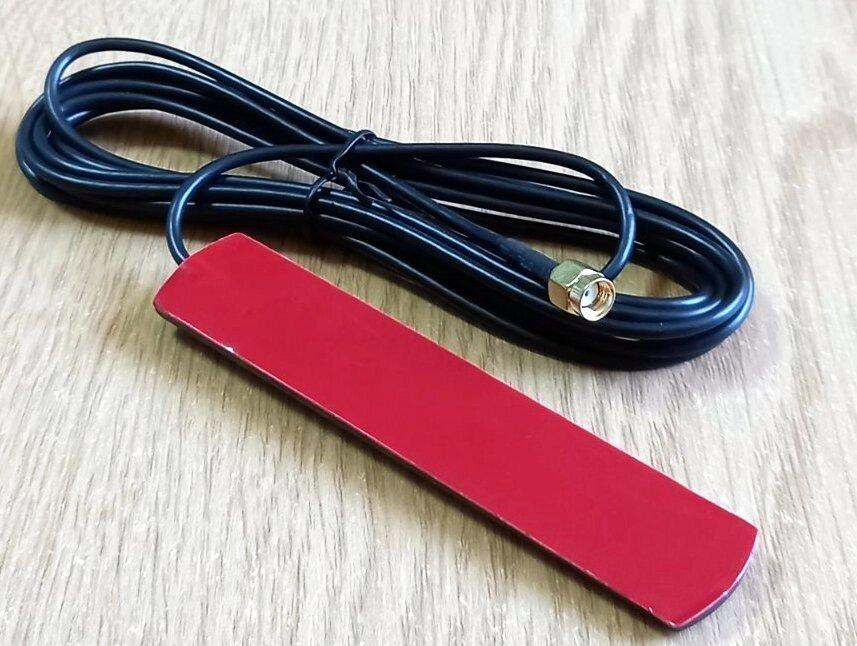Антенна универсальная на липучке 840-6000MHz 3dBi, до 50W, с RP SMA-male разъемом, 115х22 мм Днепр - изображение 1