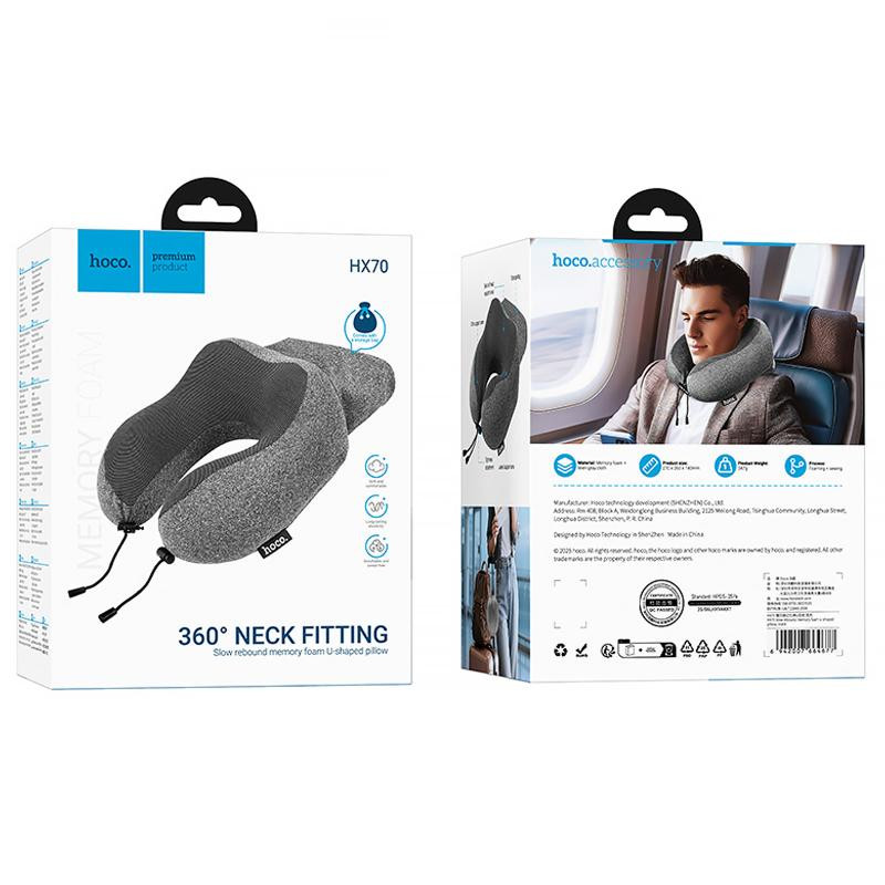 Подушка Hoco HX70 Neck Fitting memory foam Херсон - изображение 5