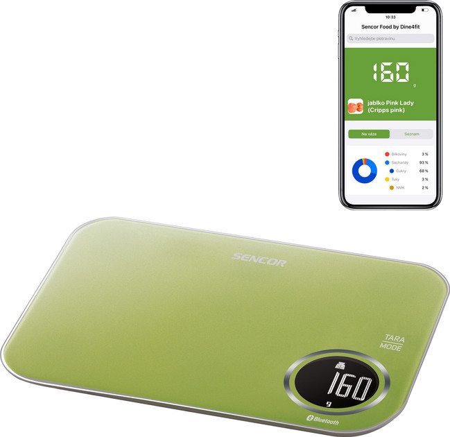 Весы кухонные Sencor SKS7070GG 5 кг салатовые Київ - зображення 2