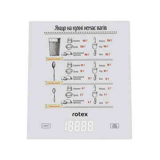 Весы кухонные Rotex RSK15-W 5 кг белые Киев