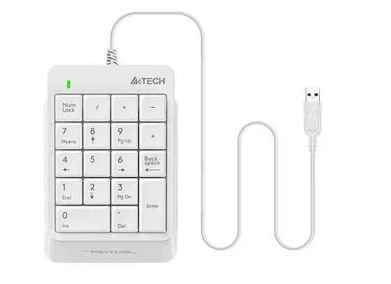 Клавиатура компьютерная проводная цифровой блок A4Tech Fstyler Numeric Keypad FK13P(White) белая Київ
