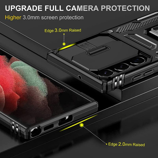 Ударопрочный чехол Camshield Army Ring для Samsung Galaxy S23 Ultra Херсон - зображення 6
