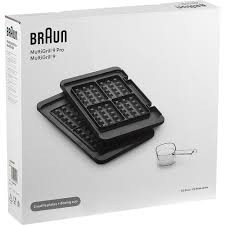 Набор пластин для вафель электрогриль Braun MultiGrill 9 Pro BRSK007 2 шт черный Київ - зображення 2