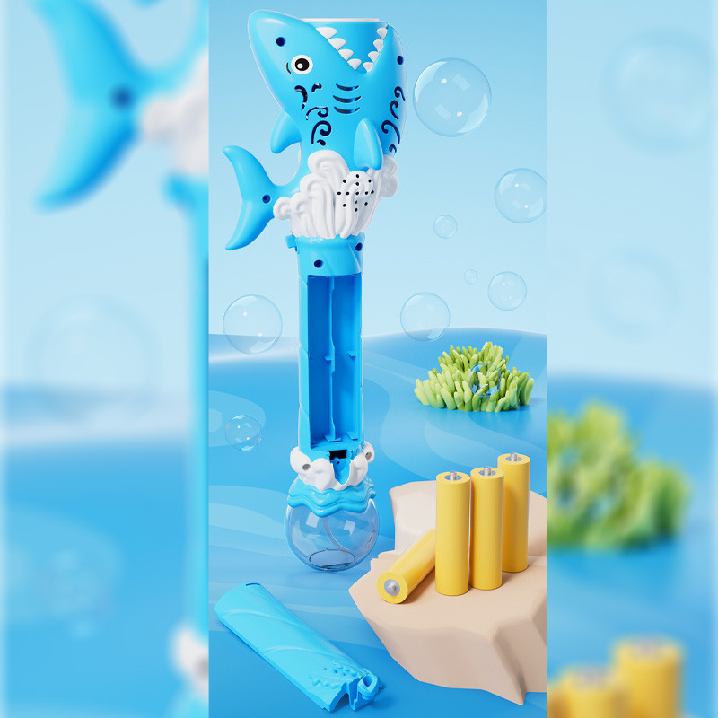 Уценка Пистолет с мыльными пузырями H038 Shark + bottle 50ml Херсон - зображення 5