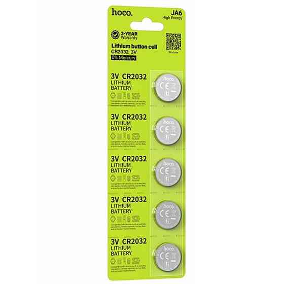 Батарейки Hoco JA6 (CR2032) Button 5 pcs Херсон